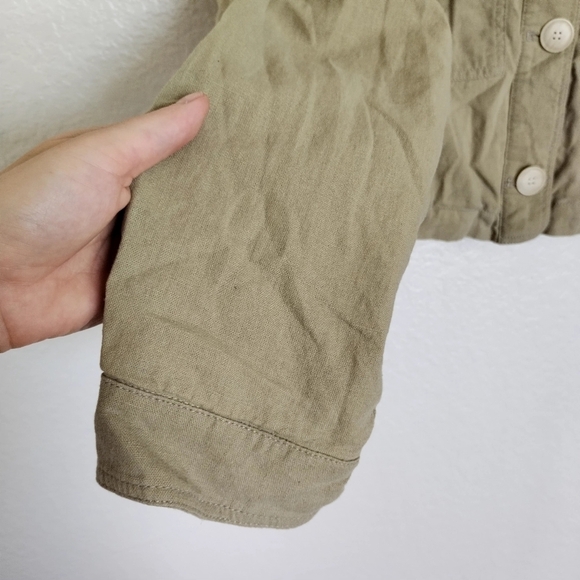 Zara Crop Boxy Lightweight Utility Jacket Sz L - Picture 4 of 8